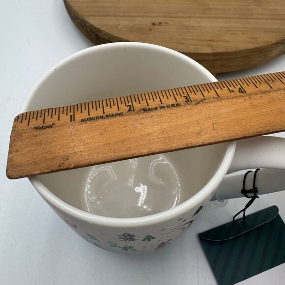 Peppermint & Pine Cup Mug Winter’s Scene Ice Skating Country Whimsical Rifle pap - Picture 12 of 12